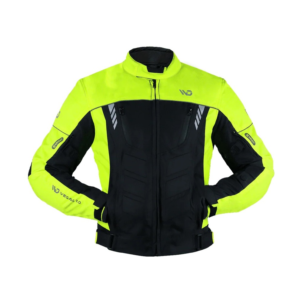 WD Motorsports Vegas 1.0 Men’s Textile Motorcycle Jacket, All-Season Ce 4XL